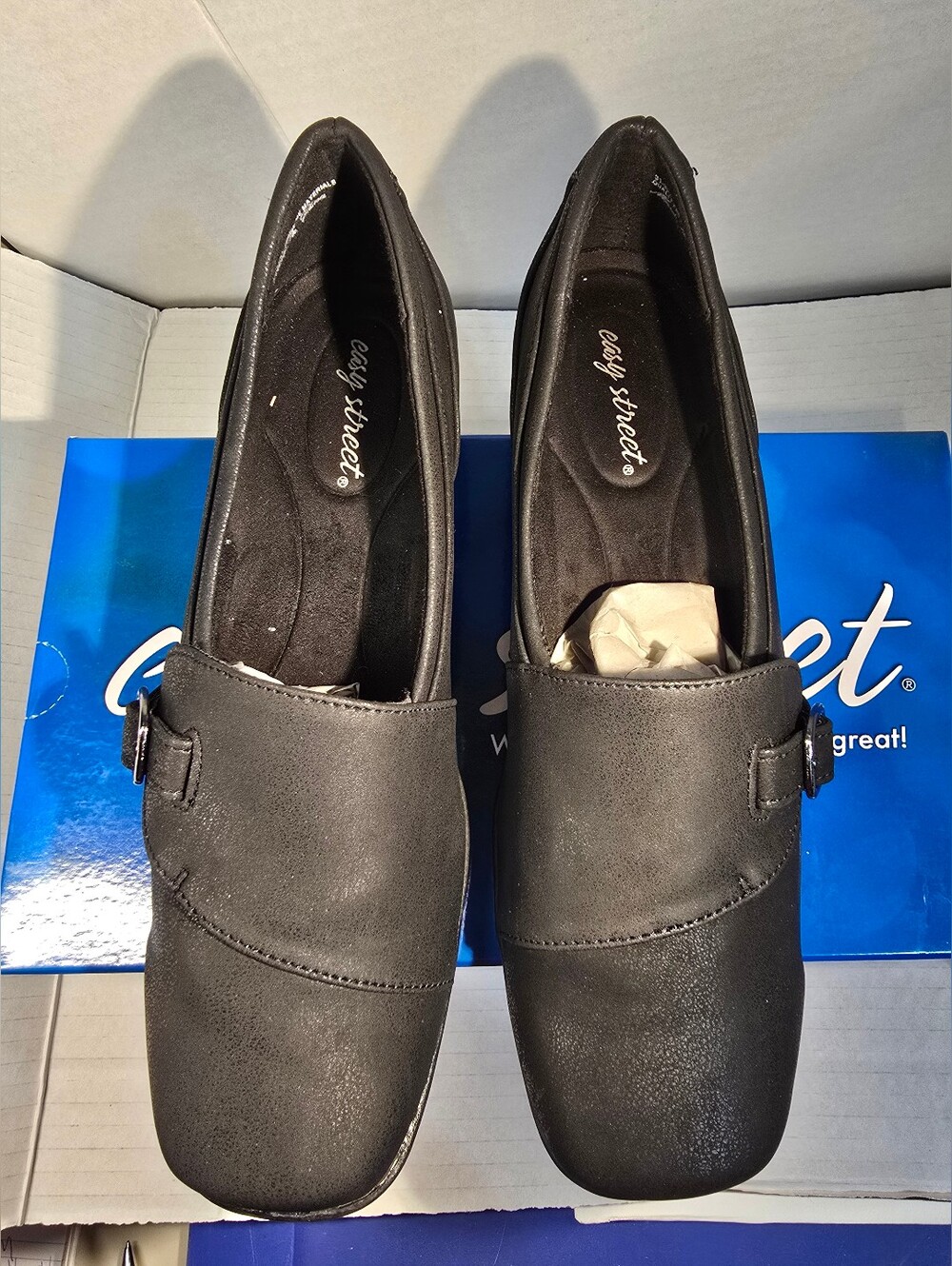 Easy Street Cinnamon Flats Comfort Slip-On Loafers Brown Casual Shoes